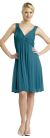 Main image of Ruched Twist Knot Bust Short Party Dress